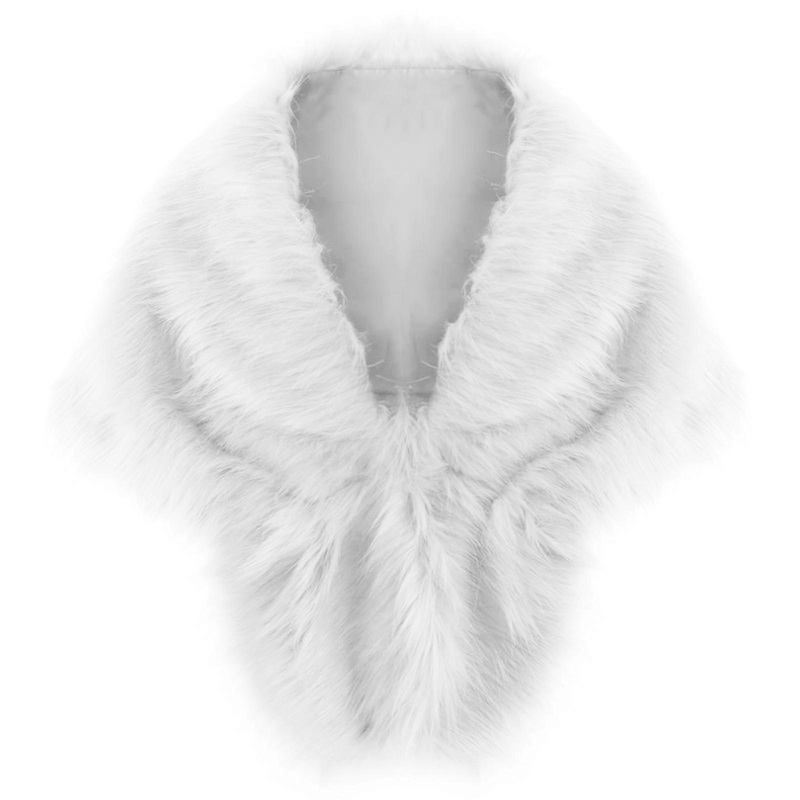 Elegant Faux Furs Shawl Wrap for Theme Event Soft Warm Capes Stylish Neck Scarf Fashion Accessory for Women Party Dress  White | Fruugo SG