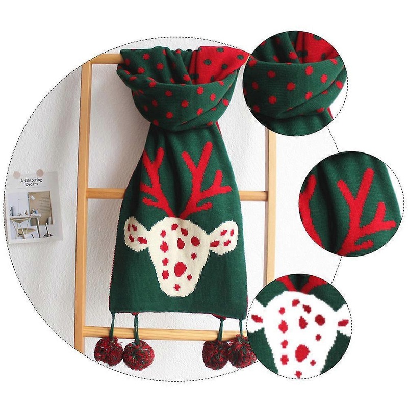 Festival Scarf Women Winter Warm Woolen Rectangular Green 193x32cm 1Pc | Fruugo SG