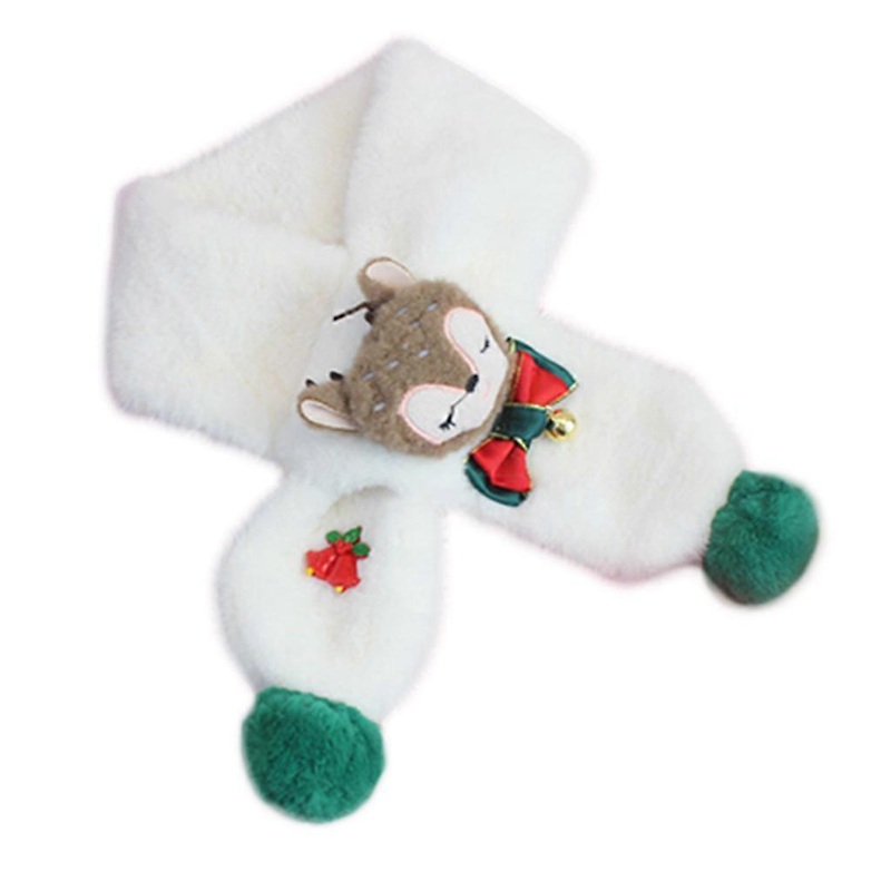 Girls Boys Warm Plush Christmas Scarf Neck Warmer Winter Cute Thick Soft Shawl Wrap Scarves Neck Warmers For Women  White | Fruugo SG