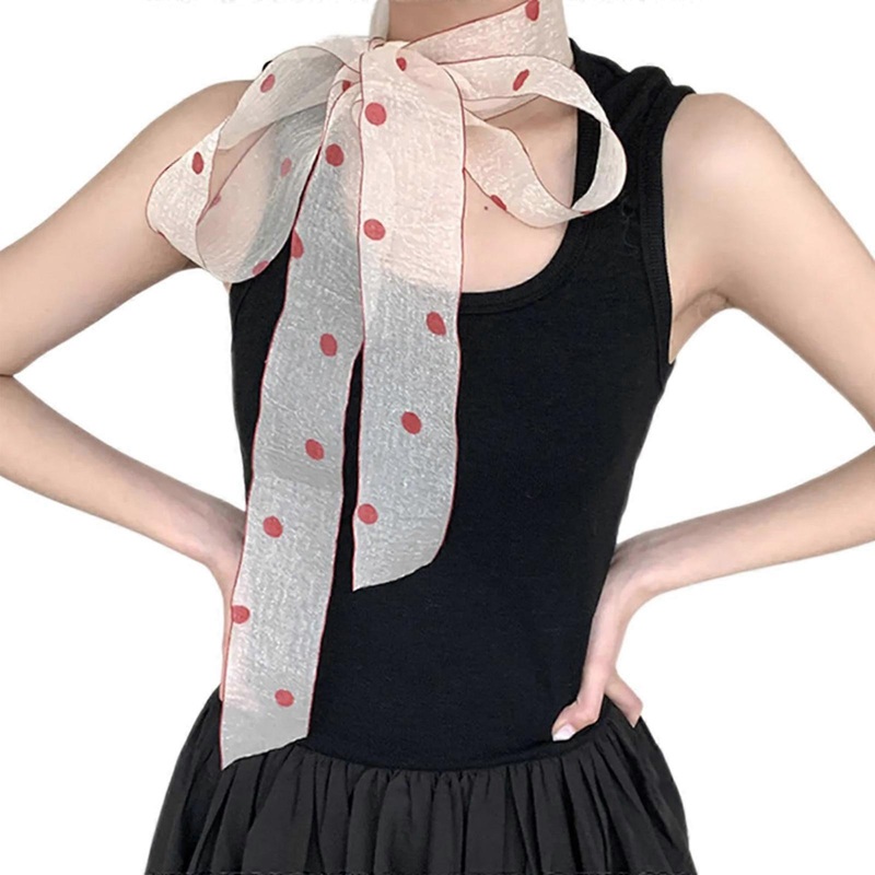 Handtie Potted Scarf Decorative Hairband Long Ribbon Neckwear for Women Girl Self-Tied Scarf Neckwear Ribbon Silk Scarf  Red | Fruugo SG