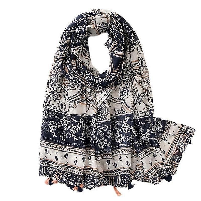 Women’s Boho Scarf Lightweight Floral Print Scarf Fall/Winter Fashion Fringe Scarf Shawl,Birthday Gift,Christmas Gift-SL1903-099 | Fruugo SG