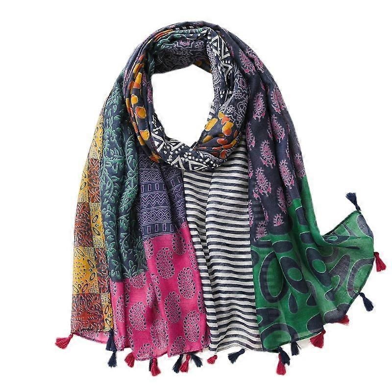 Women’s Boho Scarf Lightweight Floral Print Scarf Fall/Winter Fashion Fringe Scarf Shawl,Birthday Gift,Christmas Gift-SL2009-017 | Fruugo SG