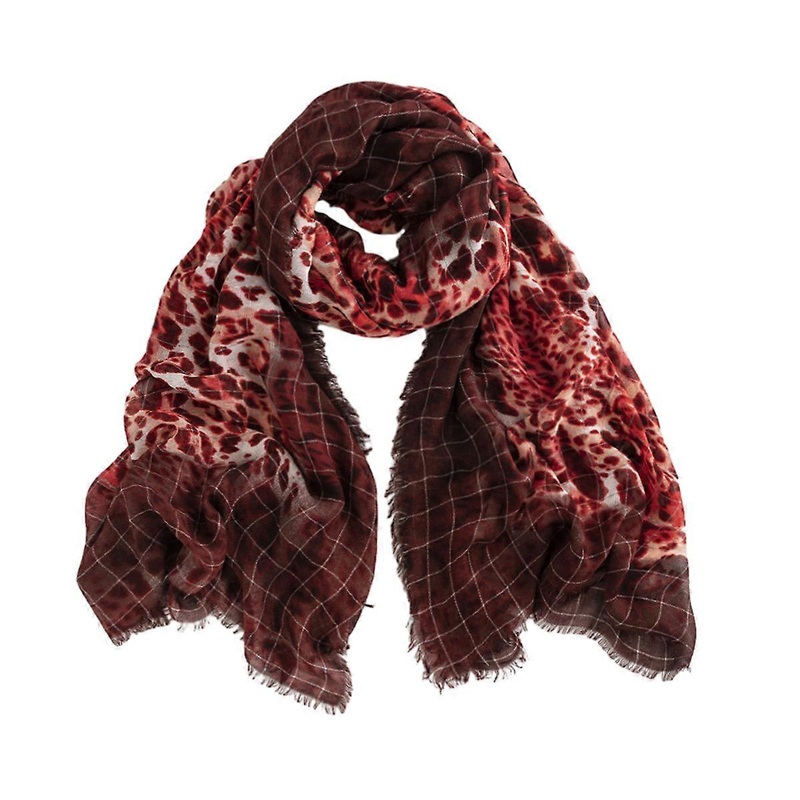 1 leopard print warm medium-length scarf casual printing batch literary retro hair thin section temperament shawl female | Fruugo SG