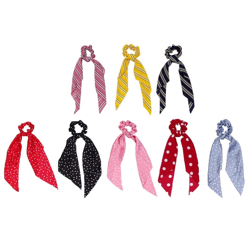 12pcs Hair Scarf Scrunchies Women Girls Fashionable Bow Scrunchies Hair Bands Ties Ponytail Holder | Fruugo SG