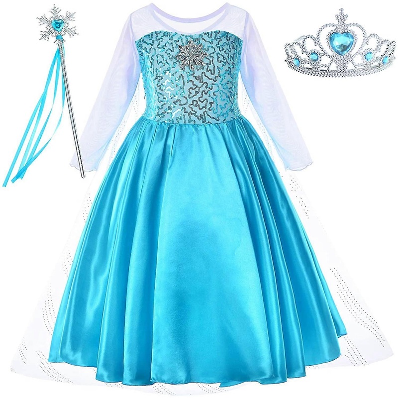Blue4-5T for Little Girls Birthday Party Fancy Dress Up with Accessories | Fruugo SG