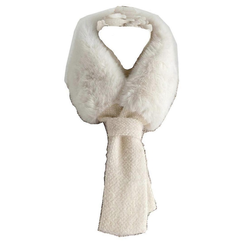 Elegant Winter Faux Fur Neck Collar Scarf Women Fashion Knitted Ring Scarfs | Fruugo SG