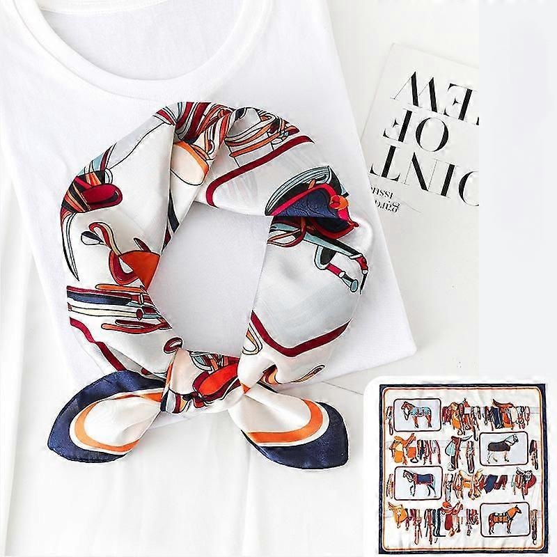 Gift For Girlfriend Women’s Silk Touch Scarf Medium Square Satin Bandana,Blue | Fruugo SG