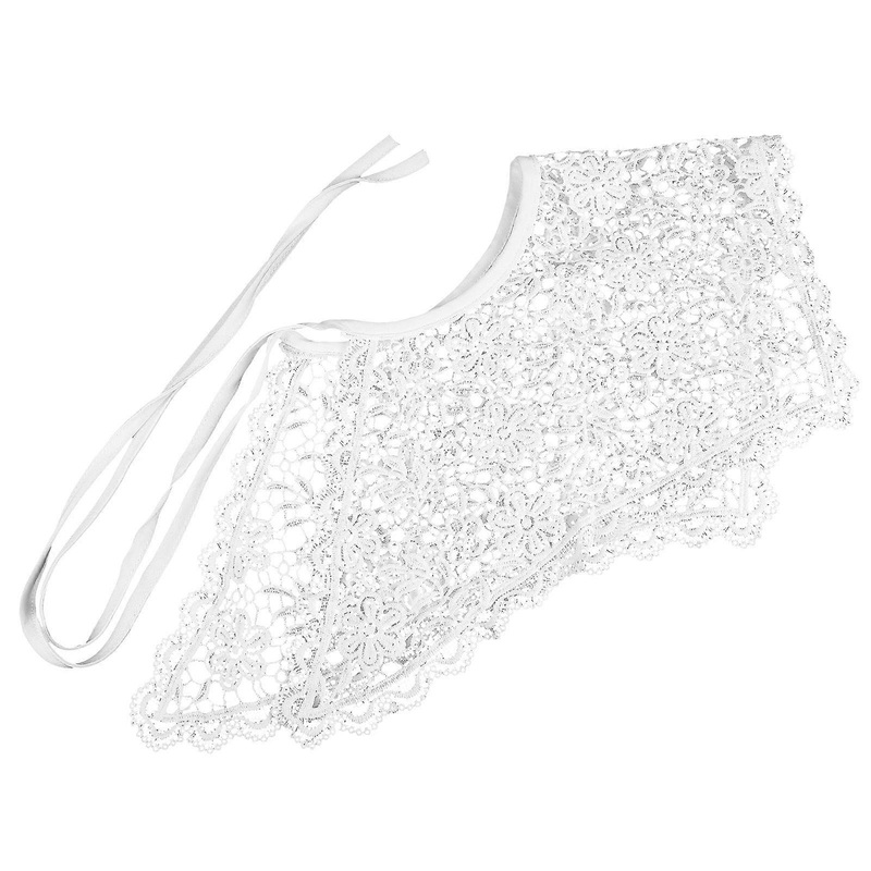 Hollow Shawl Collar Lace Fake Collar Party Outfit Fashion Trend Nylon Yarn 1Set | Fruugo SG