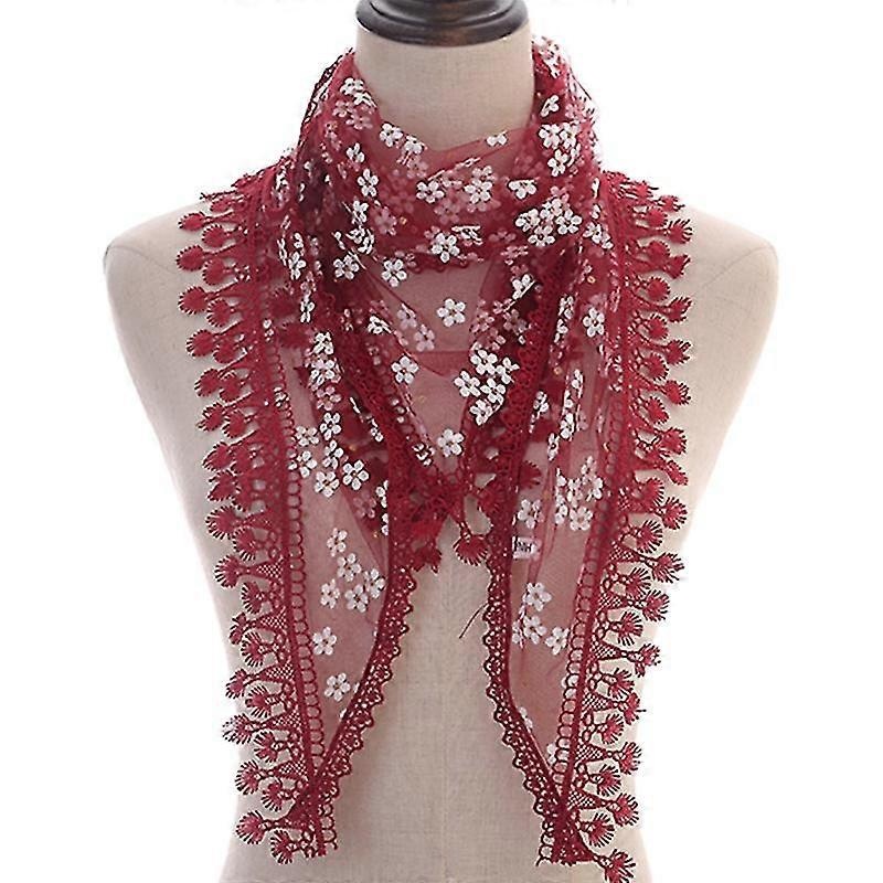Lace Triangle Scarf With Fringe Veil Scarf Headcovering Scarf For Women | Fruugo SG