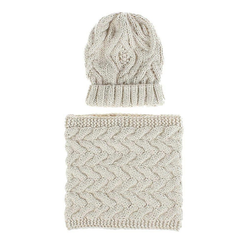 Lazy beanie and scarf set for women, warm knitted winter ski hat for girls | Fruugo SG