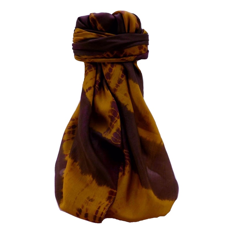 Mulberry Silk Contemporary Long Scarf Raman Gold by Pashmina & Silk | Fruugo SG