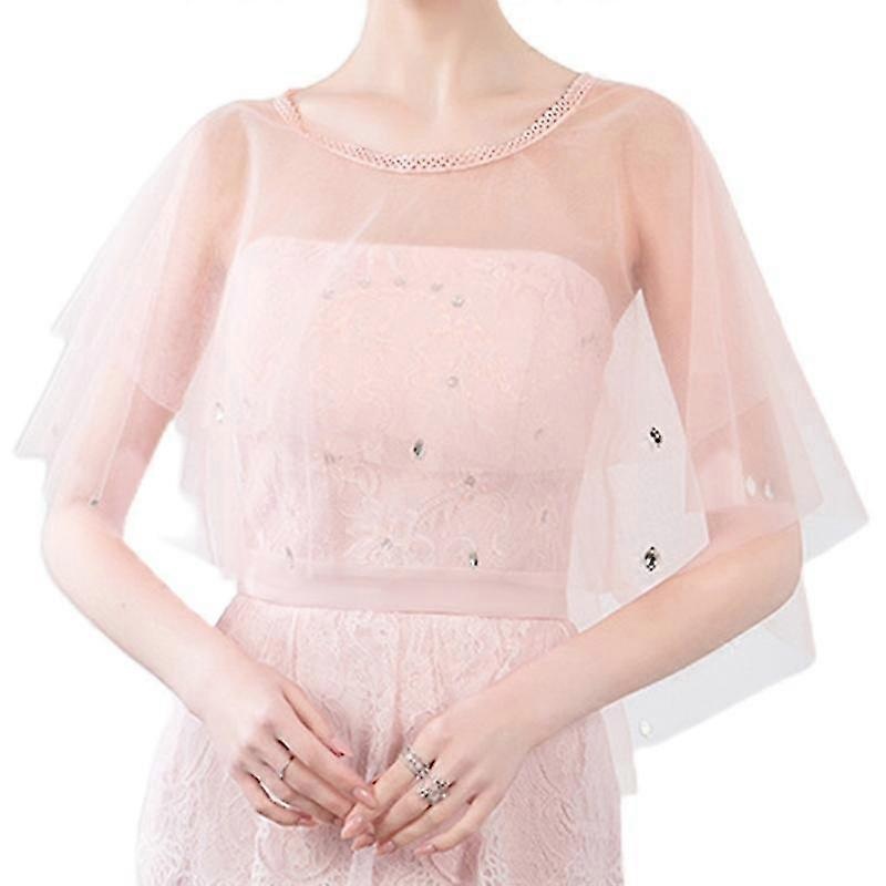 Women Crystal Tulle Soft Bridal Shawl Wraps For Party Wardrobe Essential | Fruugo SG
