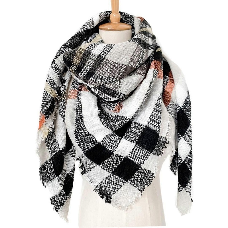 Women Tartan Scarf – Winter Long Scarves Plaid Warm Wraps Wool British Style For Ladies Spinning Tassel Shawl Long Stole,28 | Fruugo SG