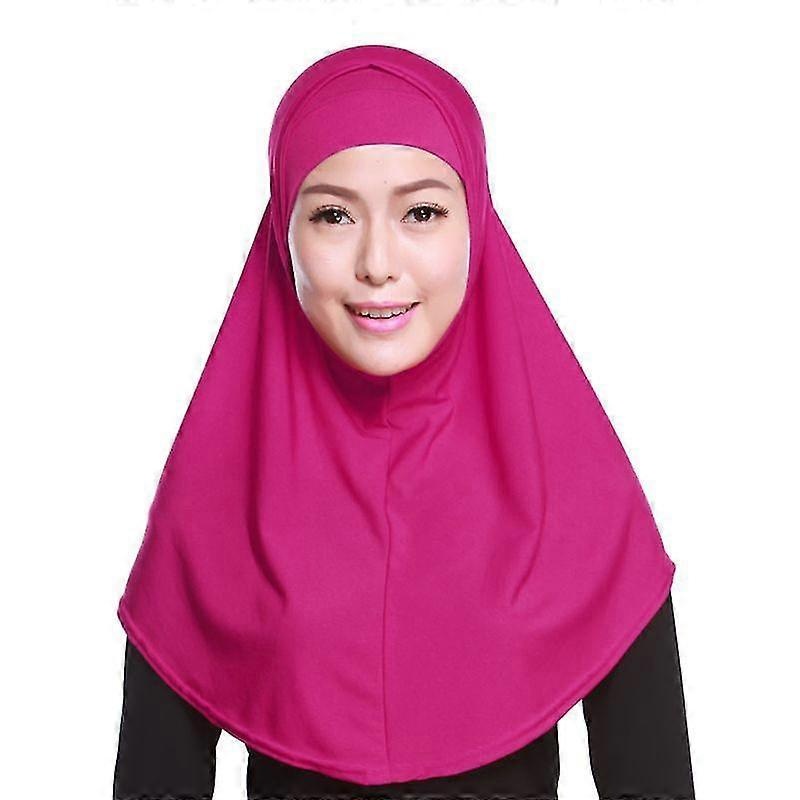 Womens 2 Piece Solid Color Amira Jersey Muslim Hijab Soft Cotton Stretch Head Scarf With Tube Inner Underscarf Cap Hood | Fruugo SG