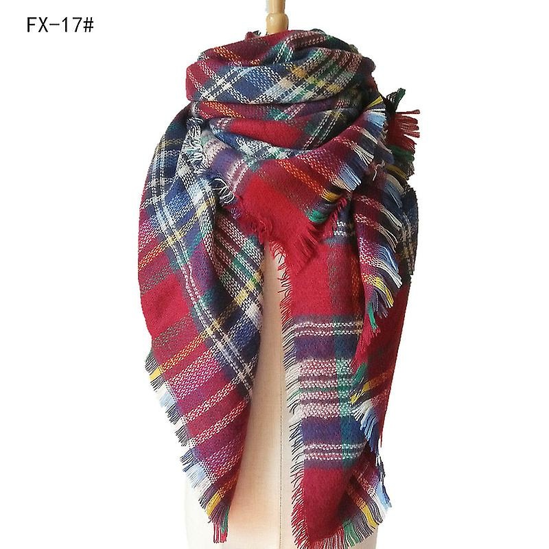 Autumn And Winter Imitation Cashmere Double-sided Colorful Plaid Square Scarf Scarf Ladies Shawl | Fruugo SG