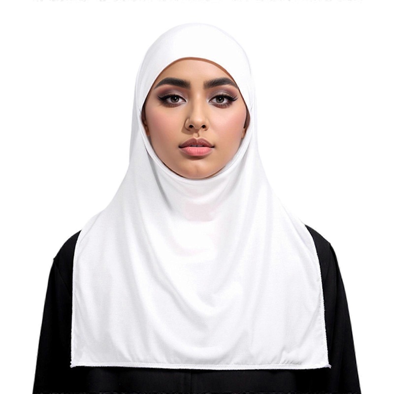 Elegant Muslims Headscarf Hijab for Women Breathable Face Covers Veils Turban Headwrap Long Scarf Hat for Daily Wear  White | Fruugo SG