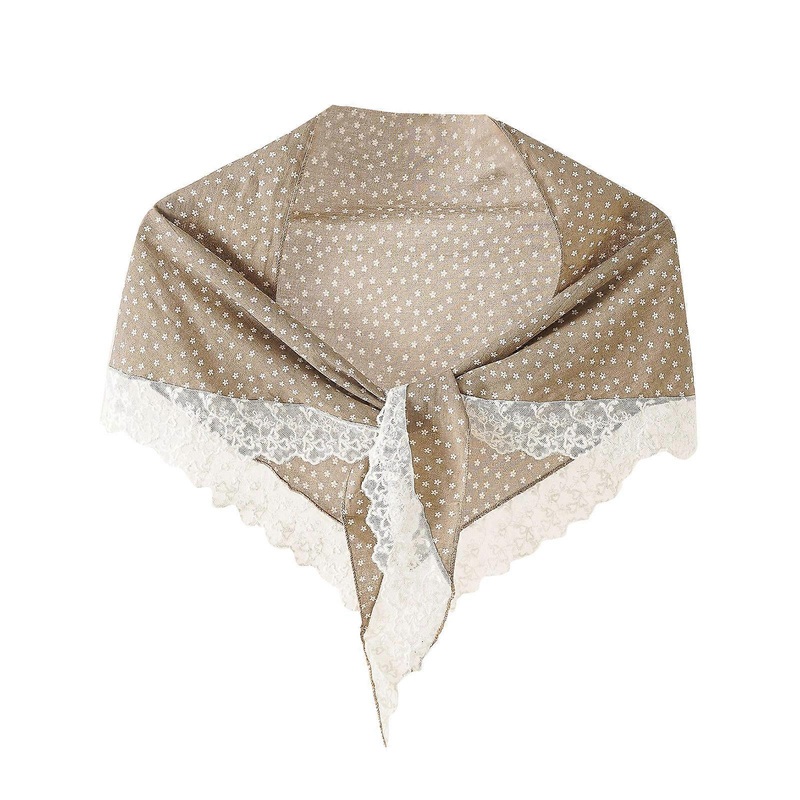 Lace for Triangle Scarf With Fringe Bohemian Scarf Wrap Lace Fringe Hijab Scarfs For Women for Triangle Pashmina | Fruugo SG