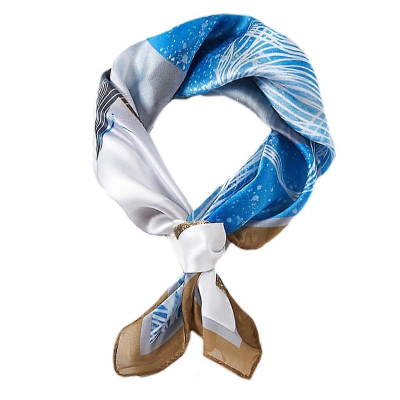 Ladies Imitation Silk Small Square Scarf Floral Mountains Printed Elegant Handbag Ribbon Wrap Decorative Headband  8 | Fruugo SG
