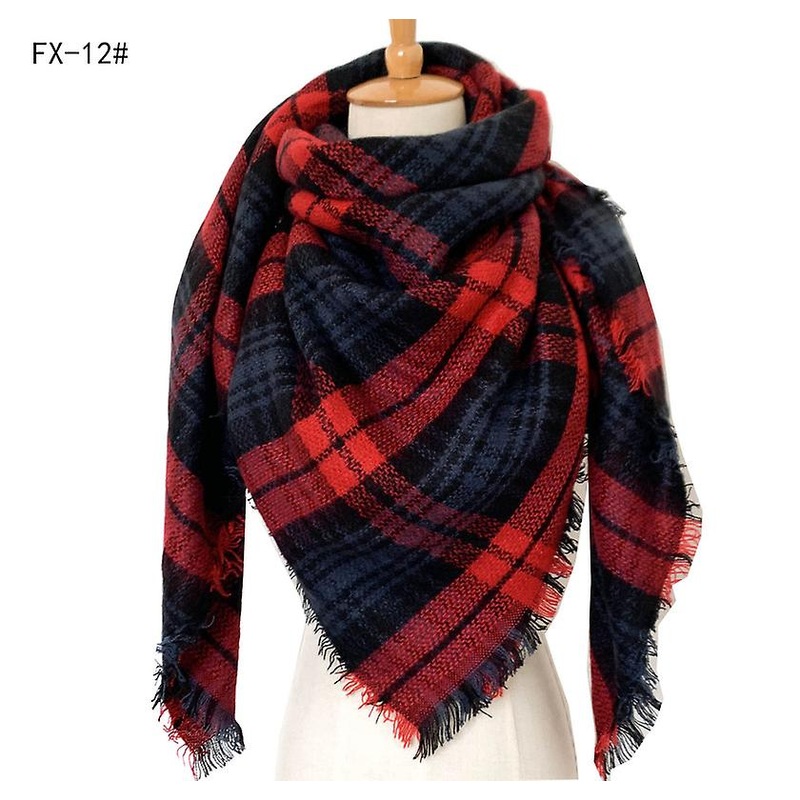 Women Square Scarf, Imitation Cashmere Large Plaid, Enlarged Double-sided Shawl | Fruugo SG