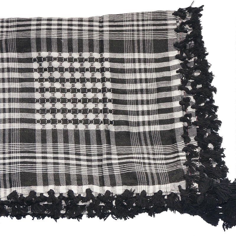 Arab Scarf Lattice Pattern Adult Tactically Shemagh Scarf Outdoor Tactically Keffiyeh Headscarf Multi Purpose Headscarf  black and white | Fruugo SG