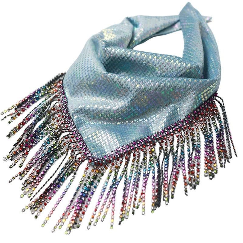 Blingbling Hair Scarves Bandana Rhinestones Headwraps Bachelorette Party Neckerchief Bandana Head Scarfs for Vacation  Sky Blue | Fruugo SG