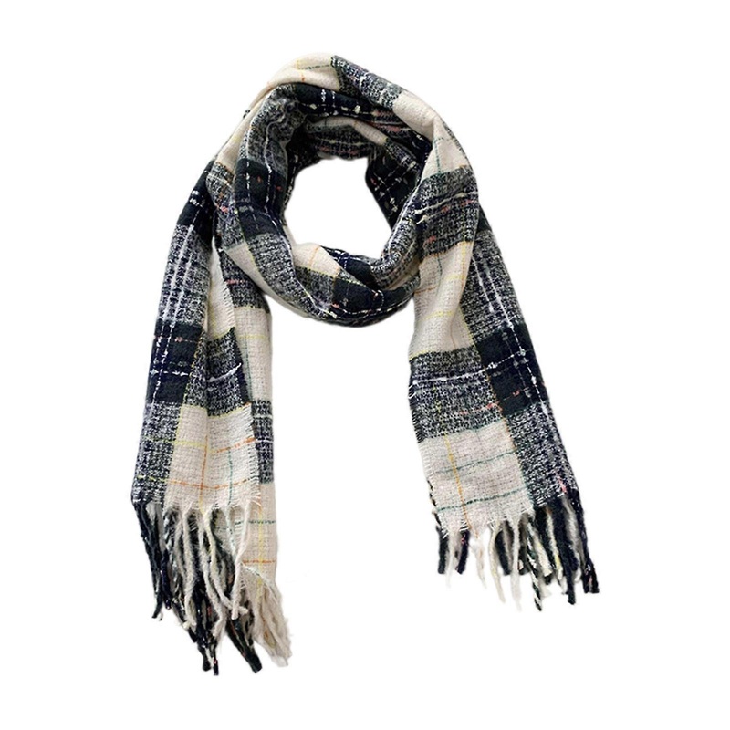 Checker Long Scarf for Women Men Vintage Neck Scarf Shawl Wrap for Winter Outdoor Activity All Matching Cool Neck Wrap  Black Green | Fruugo SG