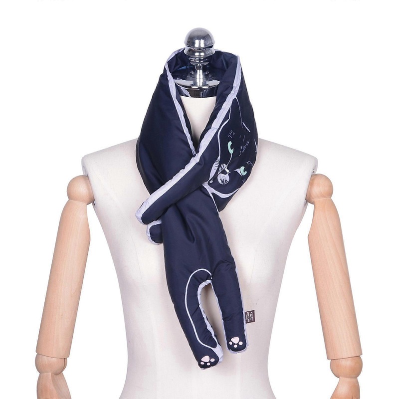 Down Scarf for Winter Warm Neckerchief Cartoon Animal Print Neck Gaiter Neck Warmer Stylish Scarf for Adult Student  black 1 | Fruugo SG