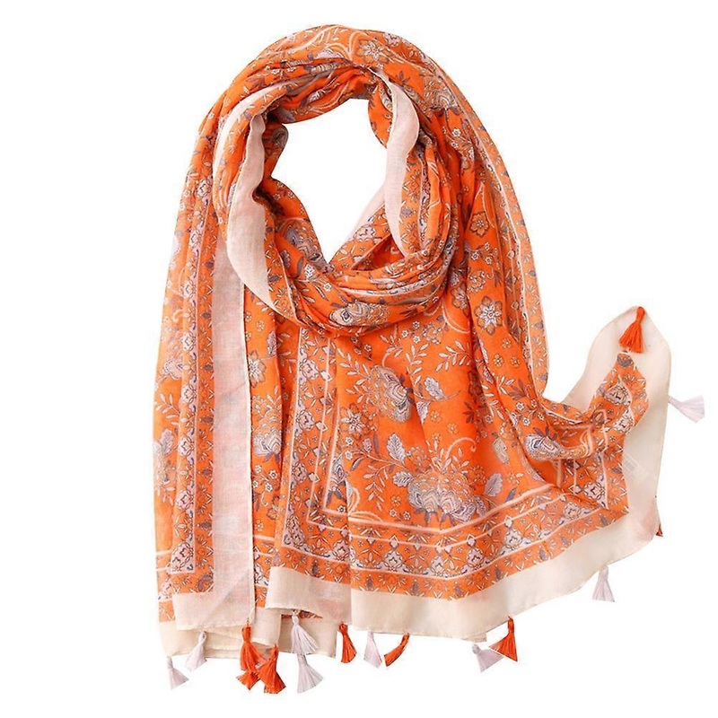 Dress Scarf For Women Fashion Sun Block Vintage Bohemia 180.00X81.00X0.10cm Orange 1Pcs | Fruugo SG