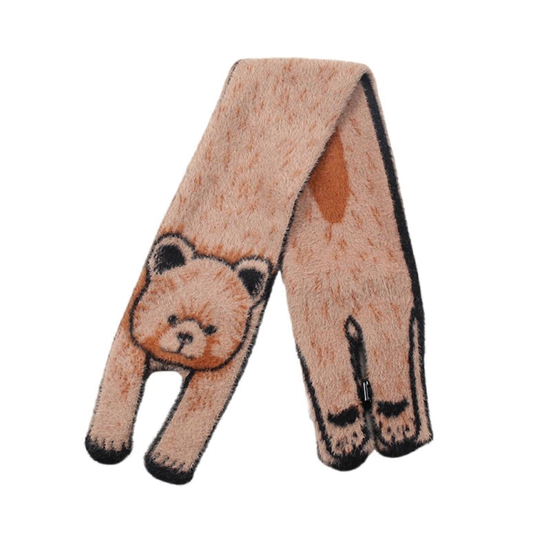 Imitation Furs Winter Scarf for Winter Decorative Cartoon Neck Shawl Kids Winter Warm Neckwear Outdoor Activity Scarves  bear | Fruugo SG