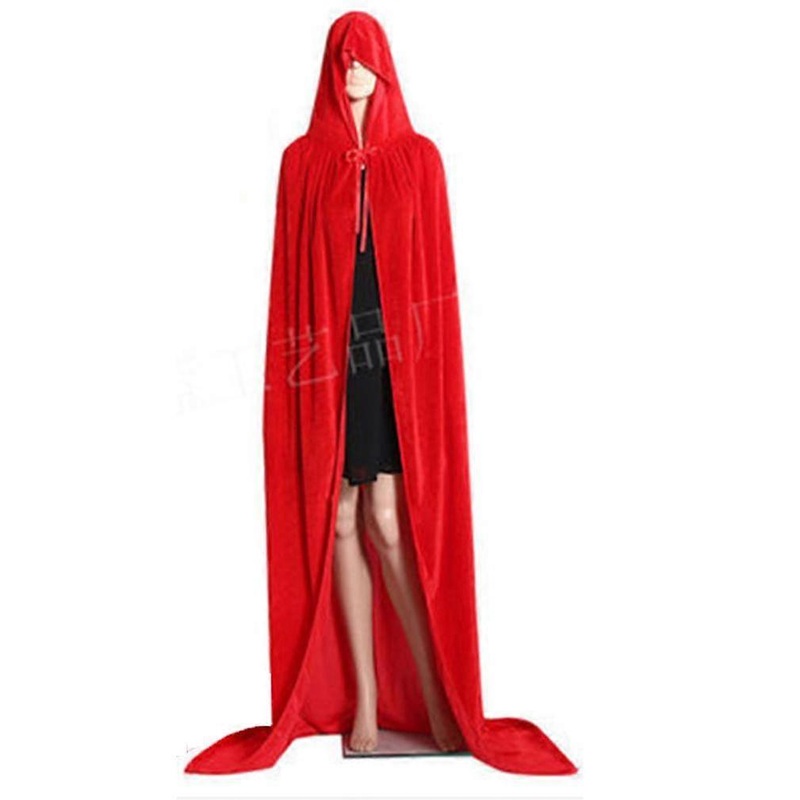 Ladies’ Red Hooded Cape Long Poncho Shawl Show Costume | Fruugo SG