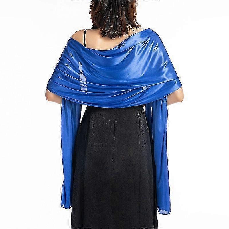 Women’s Silk Satin Long Scarf Wrap Lightweight Solid Evening Dress Wedding Shawl | Fruugo SG