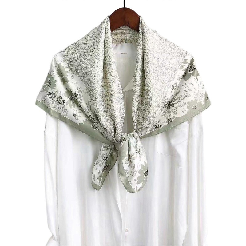 90x90cm Fashion Printed Scarf Women Silk Satin Hijab Scarf Luxury Square Shawl  D2 | Fruugo SG