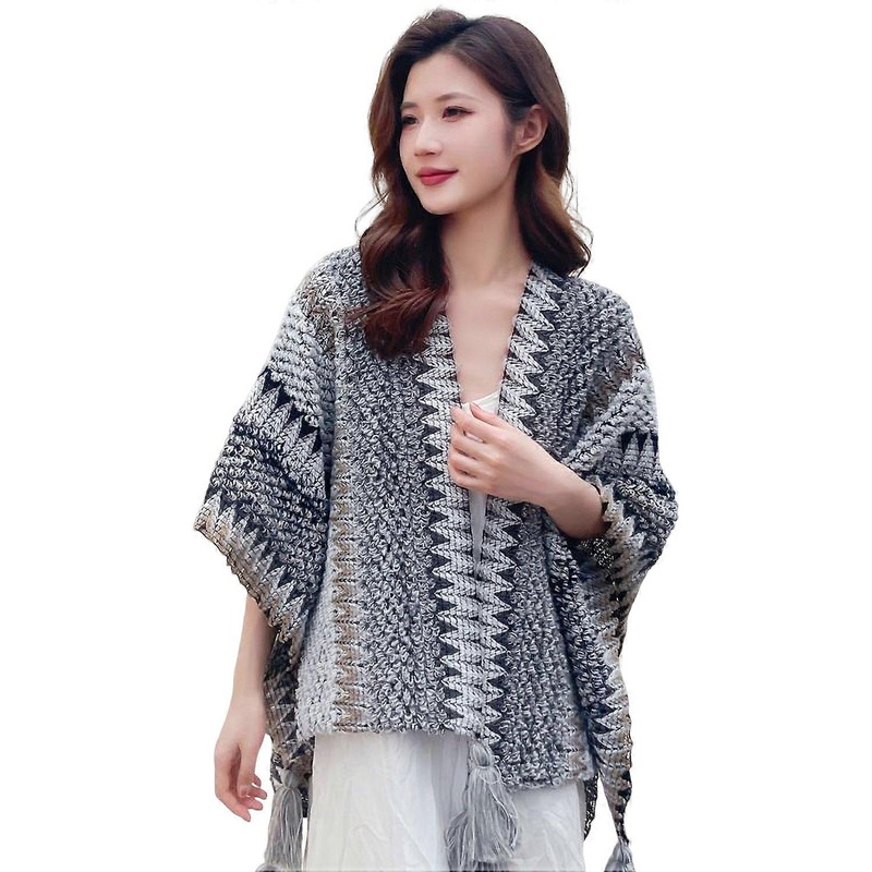 Boho Shawl with Fringes Ethnic Style Patchwork Color Women Scarf Autumn Winter Holiday Colorful | Fruugo SG