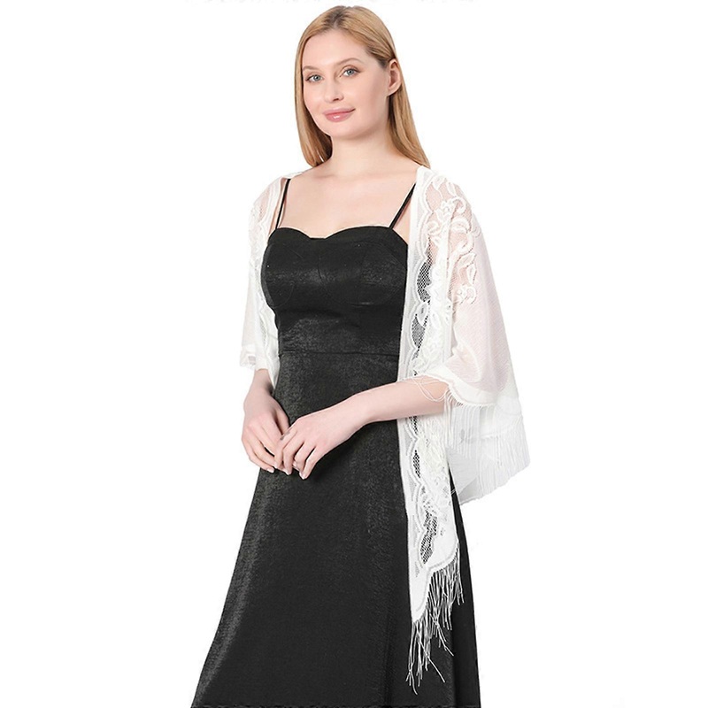 Bridal Shawl Bridesmaid Shawl Lace Triangle Scarf Formal Shawls And Wraps For Evening Dresses Wedding Shawls Wraps  White | Fruugo SG