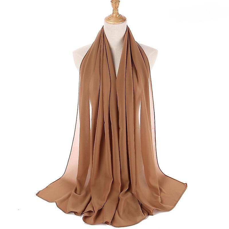 Chiffon Head Wraps For Women – Solid Color Fashion Bubble Chiffon Scarf Hijab | Fruugo SG