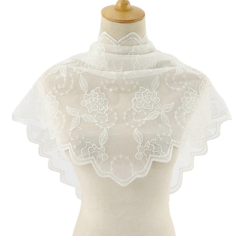 Floral headscarf Lace Triangle Scarf Summer Hijab For Women  Shawl Scarf Tudung Hijab Lightweight Headcovering Scarf  White | Fruugo SG