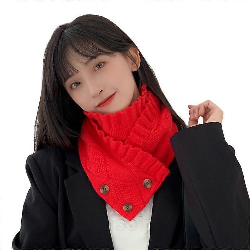 for Cross Scarf Imitation Cashmere Scarf Knitted Scarf For Women Scarf Lightweight Autumn and Winter New Thick  Red | Fruugo SG