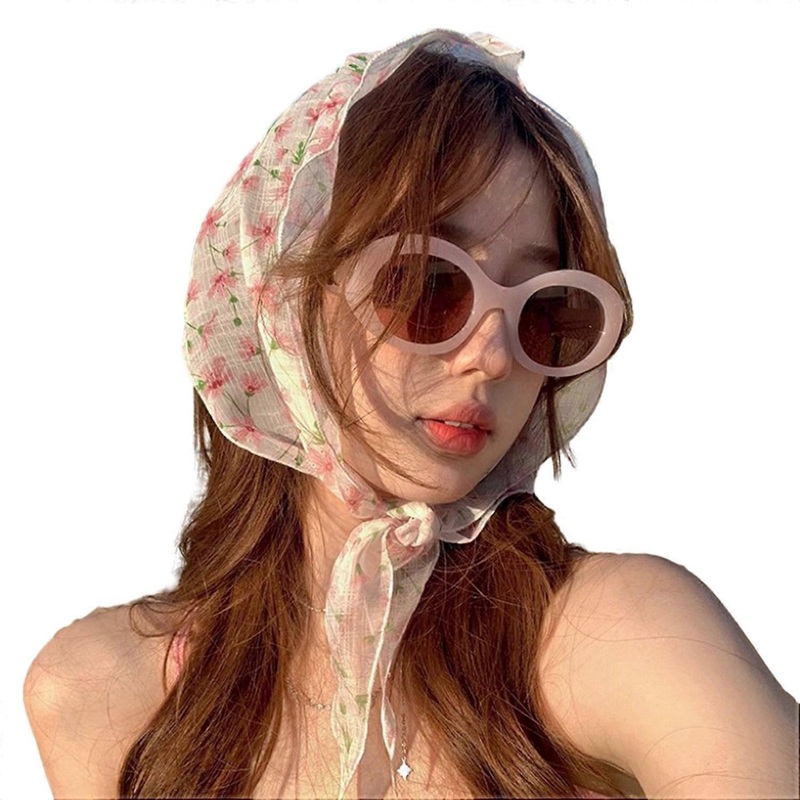 Headband Floral Print Thin Washable Sweet Color Lightweight Sunshade Soft Beach Neck Decoration | Fruugo SG