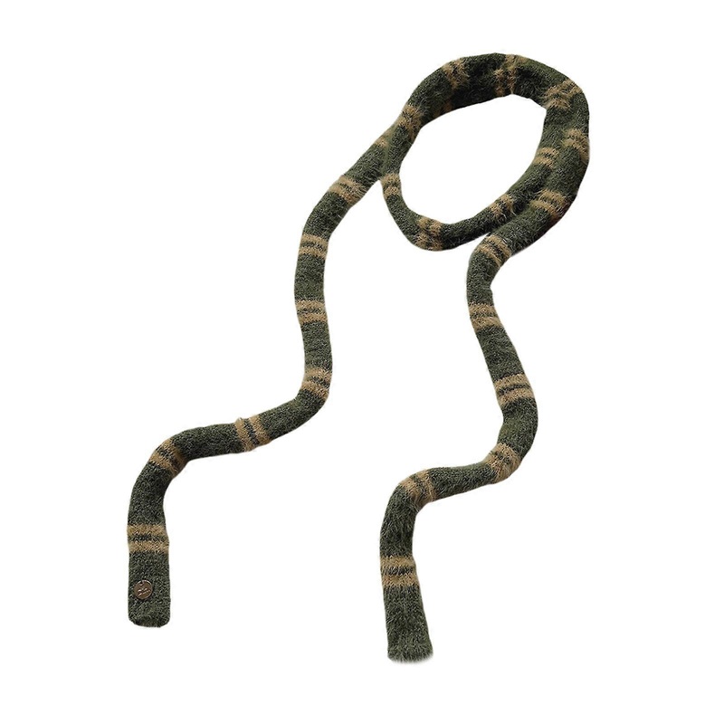 Knit Scarf for Women Long Skinny Belt Necktie Neck Scarf Girls Photo Props Long Neckerchief Skinny Scarf Necktie  green yellow | Fruugo SG