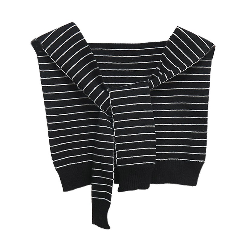 Long Sleeve Cardigan Shawl Women Shawl Scarf Shawl Wraps Leisure Clothes Casual Decorative Shawl Autumn Spring Clothes  striped black | Fruugo SG