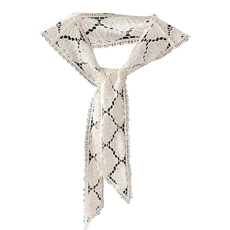 Women Lace Shawl Wrap for Vacation Shopping Breathable Thin Korean Crochet Neck Shawl All Matching Clothing Accessory  157 beige | Fruugo SG