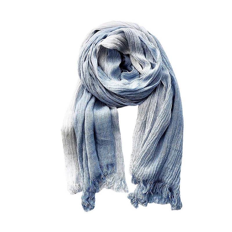 Women Scarf Patchwork Color Tassel Trim Wrinkle Shawl Scarf Soft Comfortable Temperature-locking | Fruugo SG