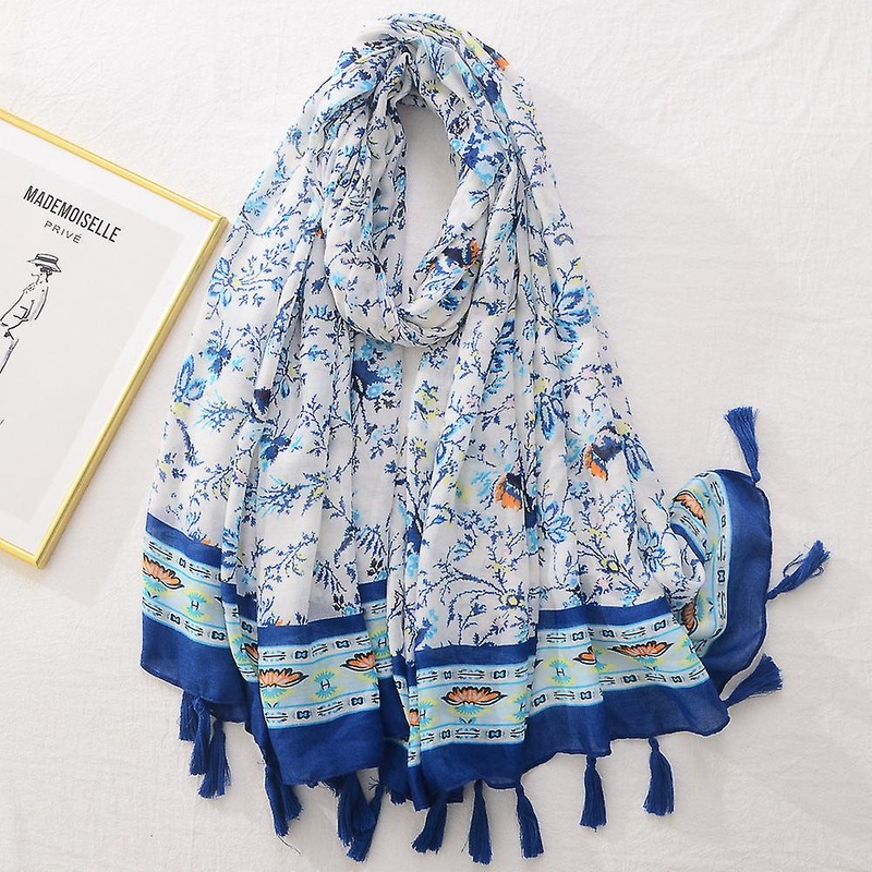 Women Scarf Shawl 2022 Spring Summer Fresh Printed Tassel Sun Protection | Fruugo SG