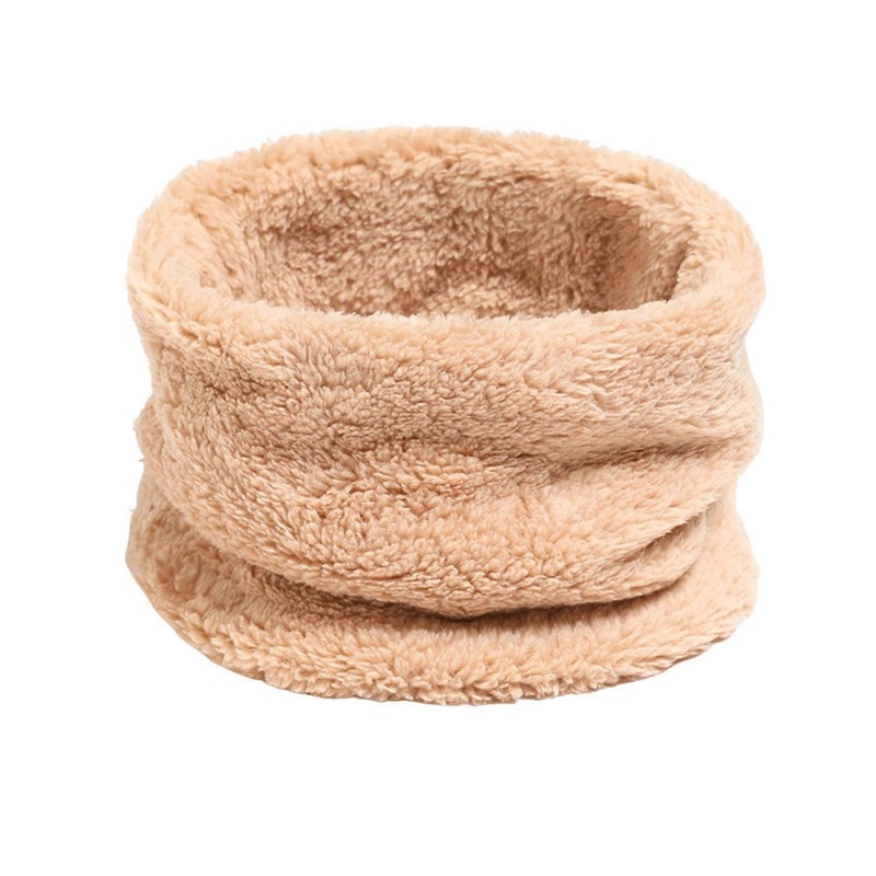 Women Thermal Scarf Solid Color Cold Weather Warm Scarf High Collar Coral Fleece Winter Comfortable | Fruugo SG
