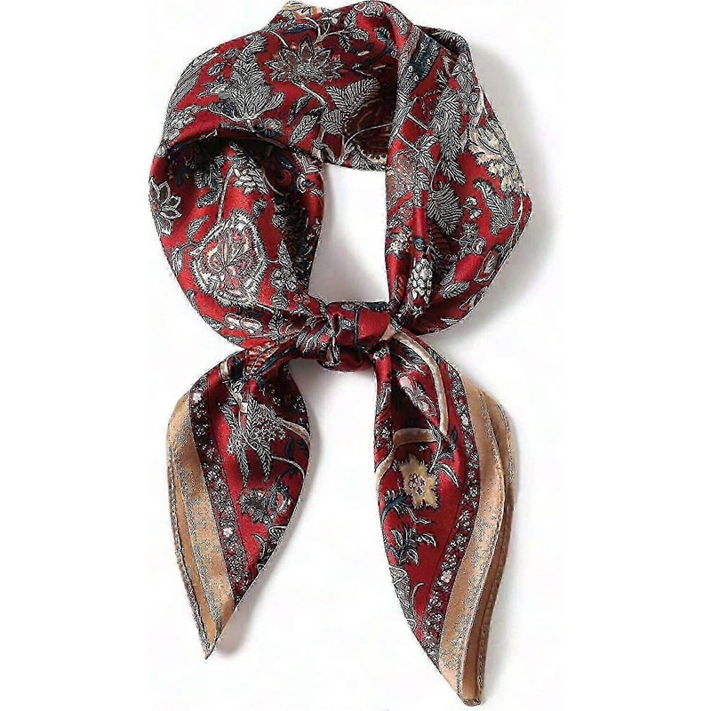 100% Mulberry Silk Scarf for Women – Lightweight Breathable Printed Hair Scarf for Autumn Winter Fashion 68cm | Fruugo SG