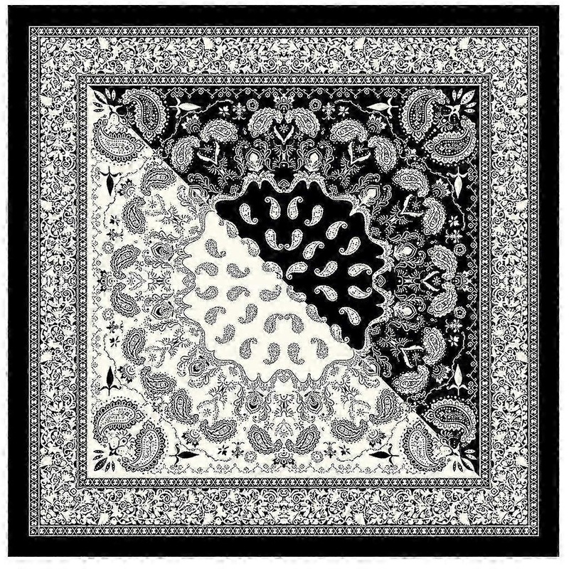 Bohemian Color Block Neck Scarf 90x90cm Square Cashew Scarves For Lady Girls | Fruugo SG