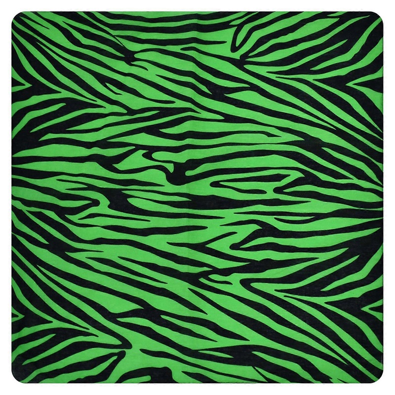 Cotton Head Scarf Hair Scarf Hiphop Retro Zebras Striped Large Bandana Headwrap Face Mask Wristband for Women and Men  Green | Fruugo SG