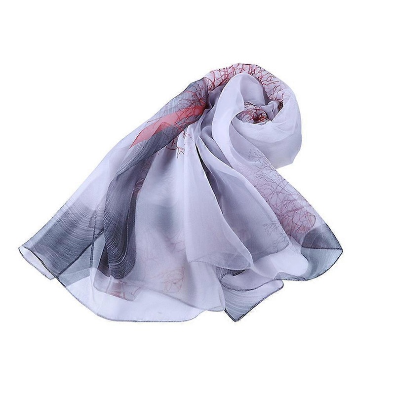 Elegant Silky Scarf Summer Long Shawl Sun Proof Chiffon Wrap for Lady | Fruugo SG