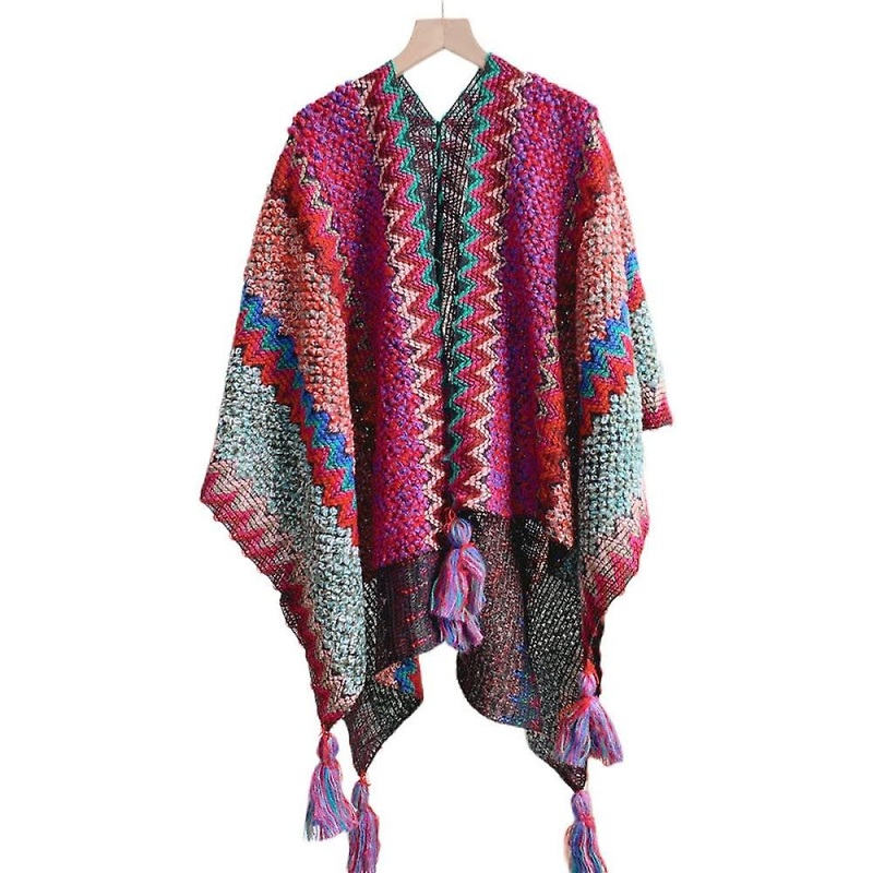 Hijab Scarfs For Women,women’s Boho Ethnic Tibetan Tassel Scarf Shawl Wild Knitting Rose Red Cloak Shawl Width Scarf Women Thick Trend Christmas Scarv | Fruugo SG