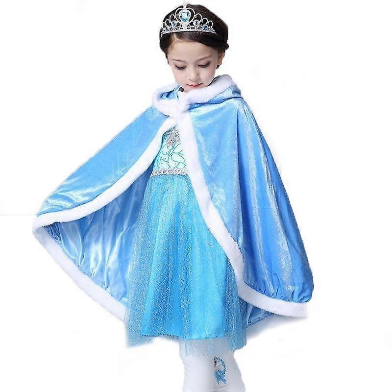 Kids’ Hooded Cape Faux Fur Shawl Open Front Poncho Winter Warm Coat | Fruugo SG